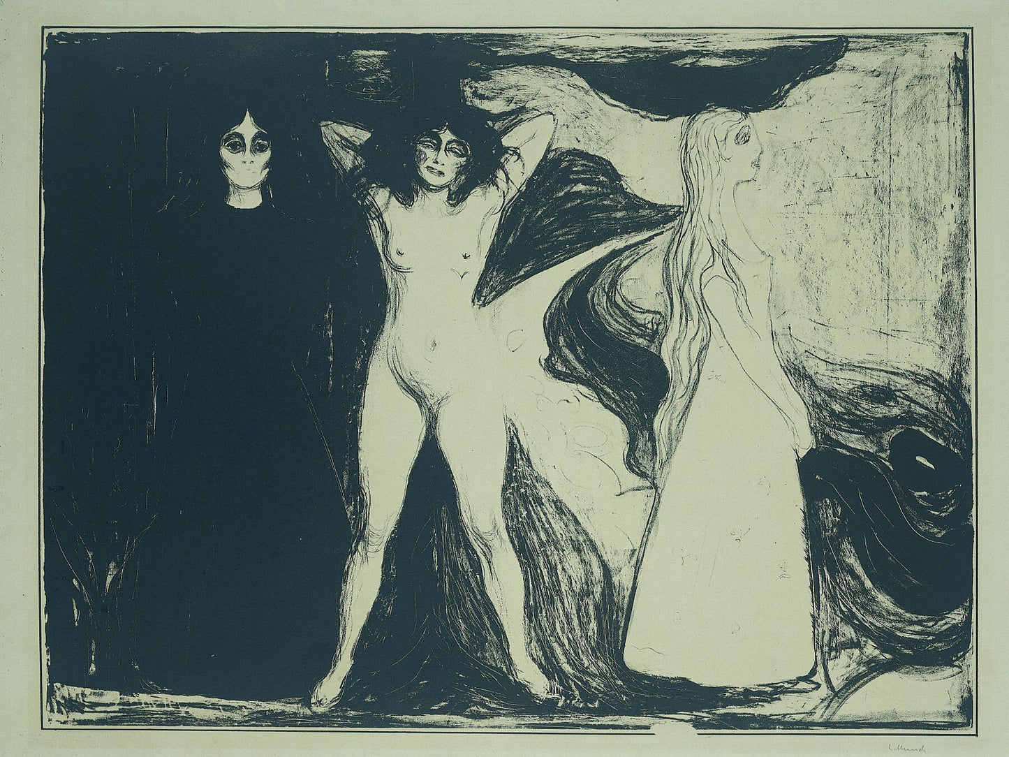 Women in Three Stages by Edvard Munch - c 1894