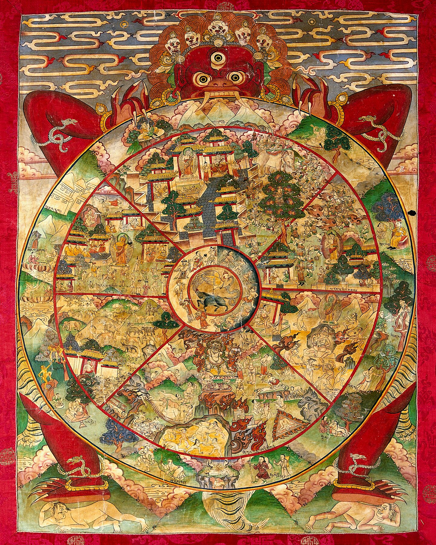 Yama, the Lord of Death, Holding the Wheel of Life