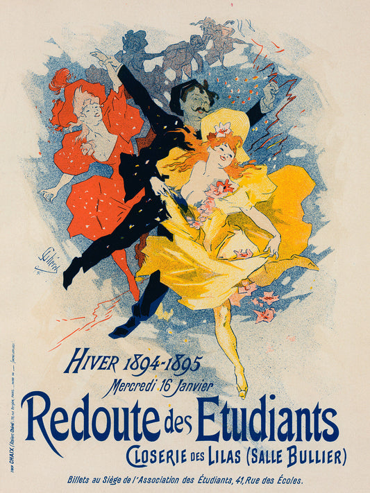 Redoute des Étudiants Closerie des lilas (Salle Bullier) by Jules Chéret - 1897