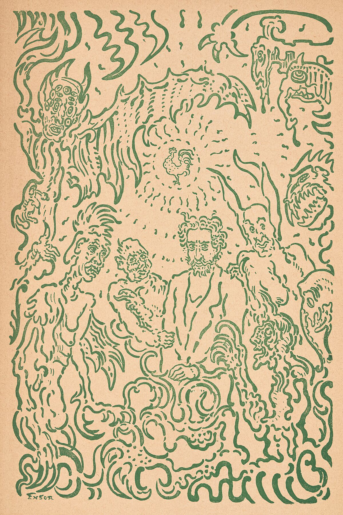 Demonios burlándose de mí por James Ensor - 1898 