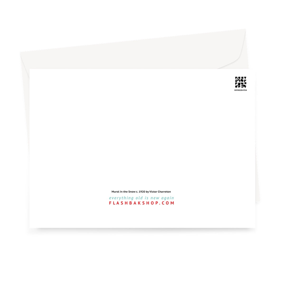 Murol dans la neige de Victor Charreton, v. 1920 - Carte de vœux