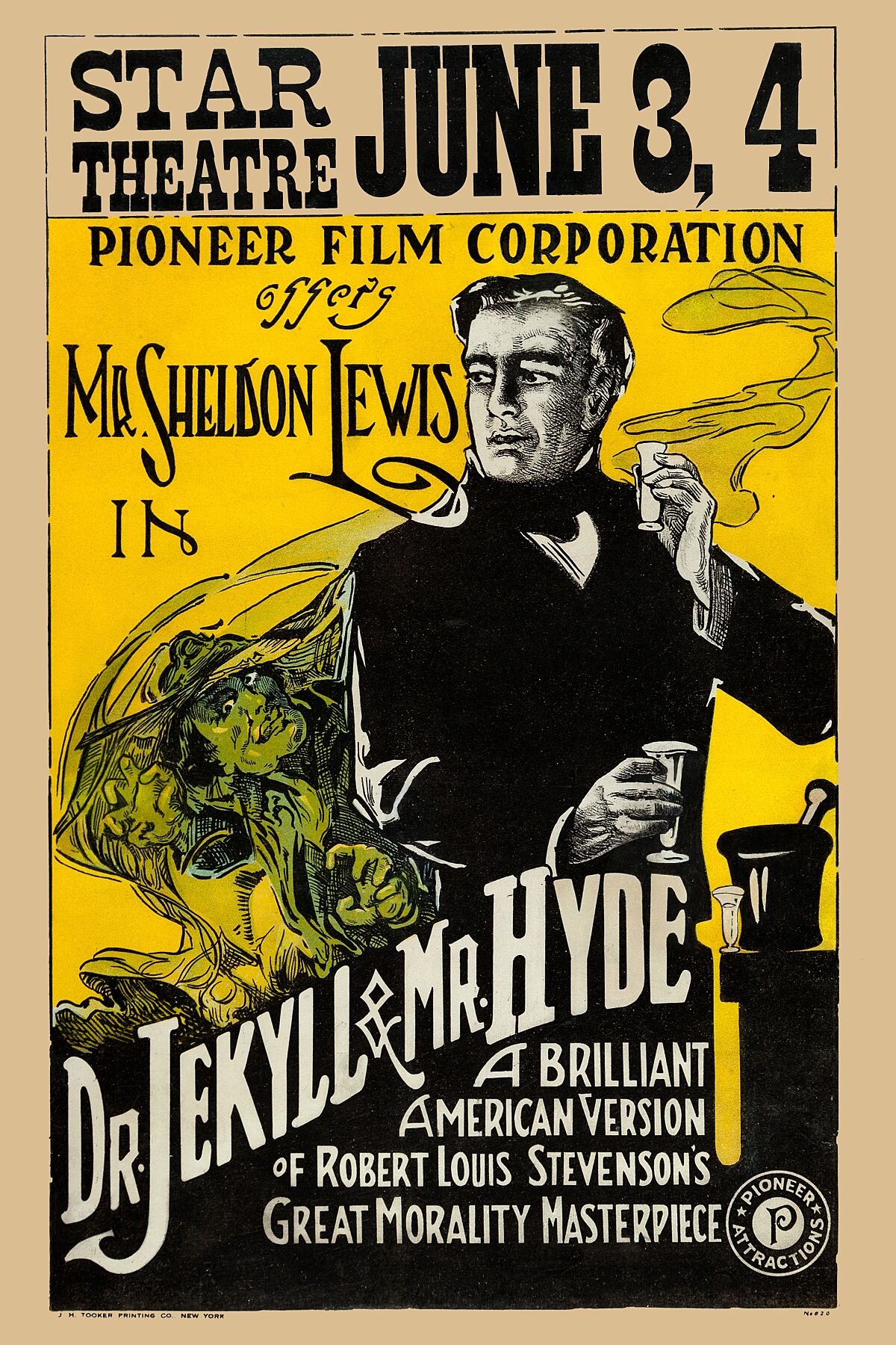 Dr. Jekyll and Mr. Hyde is a 1920 horror film directed and written by J. Charles Haydon, starring Sheldon Lewis, based on the 1886 novel Strange Case of Dr. Jekyll and Mr. Hyde by Robert Louis Stevenson