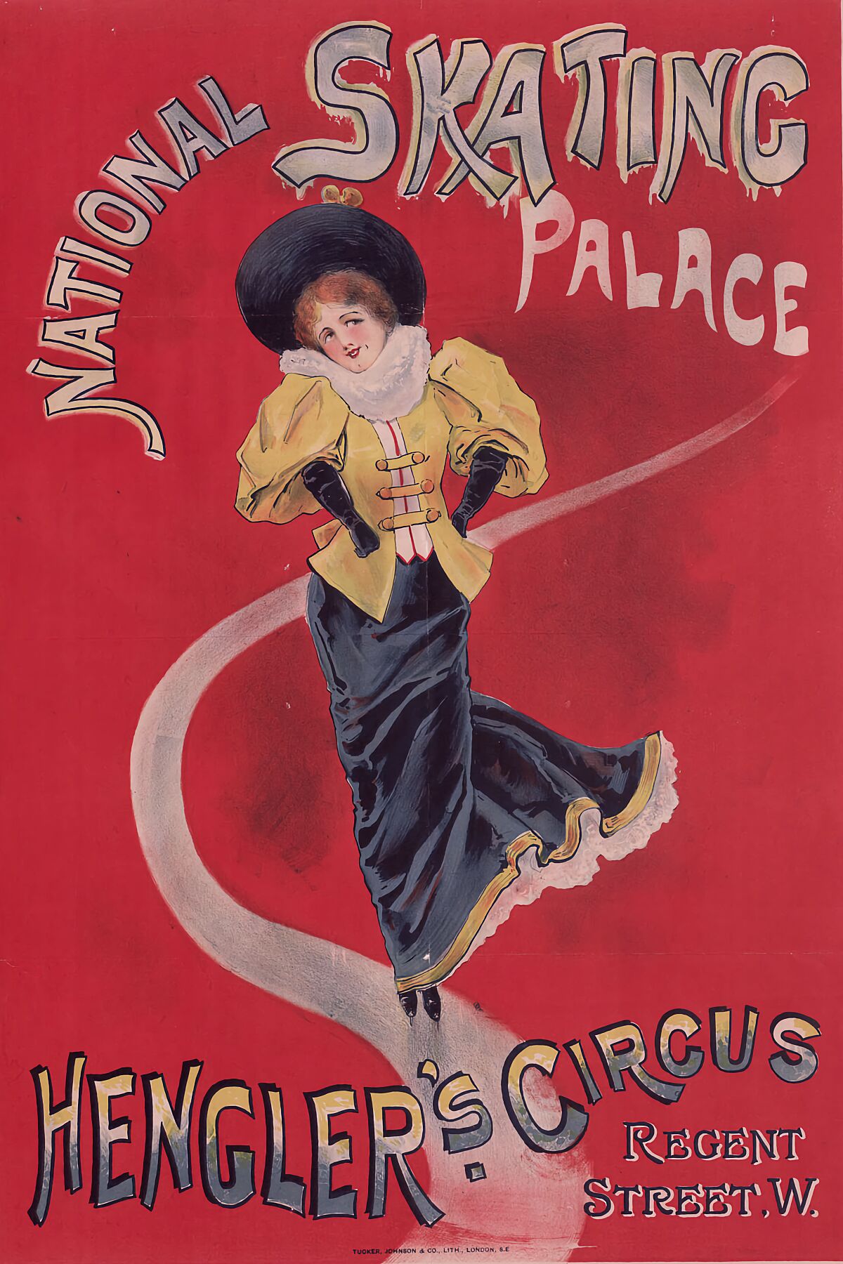 Advertisement for the National Skating Palace ice rink, 1895