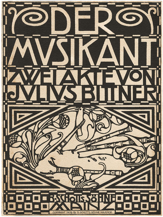 Julius Bittner’s Opera Der Musikant by Koloman Moser - 1909