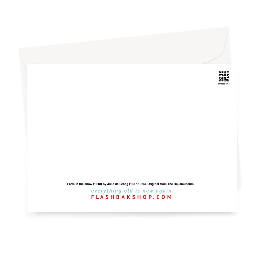 Farm in the Snow by Julie de Graag, 1918 - Greeting Card