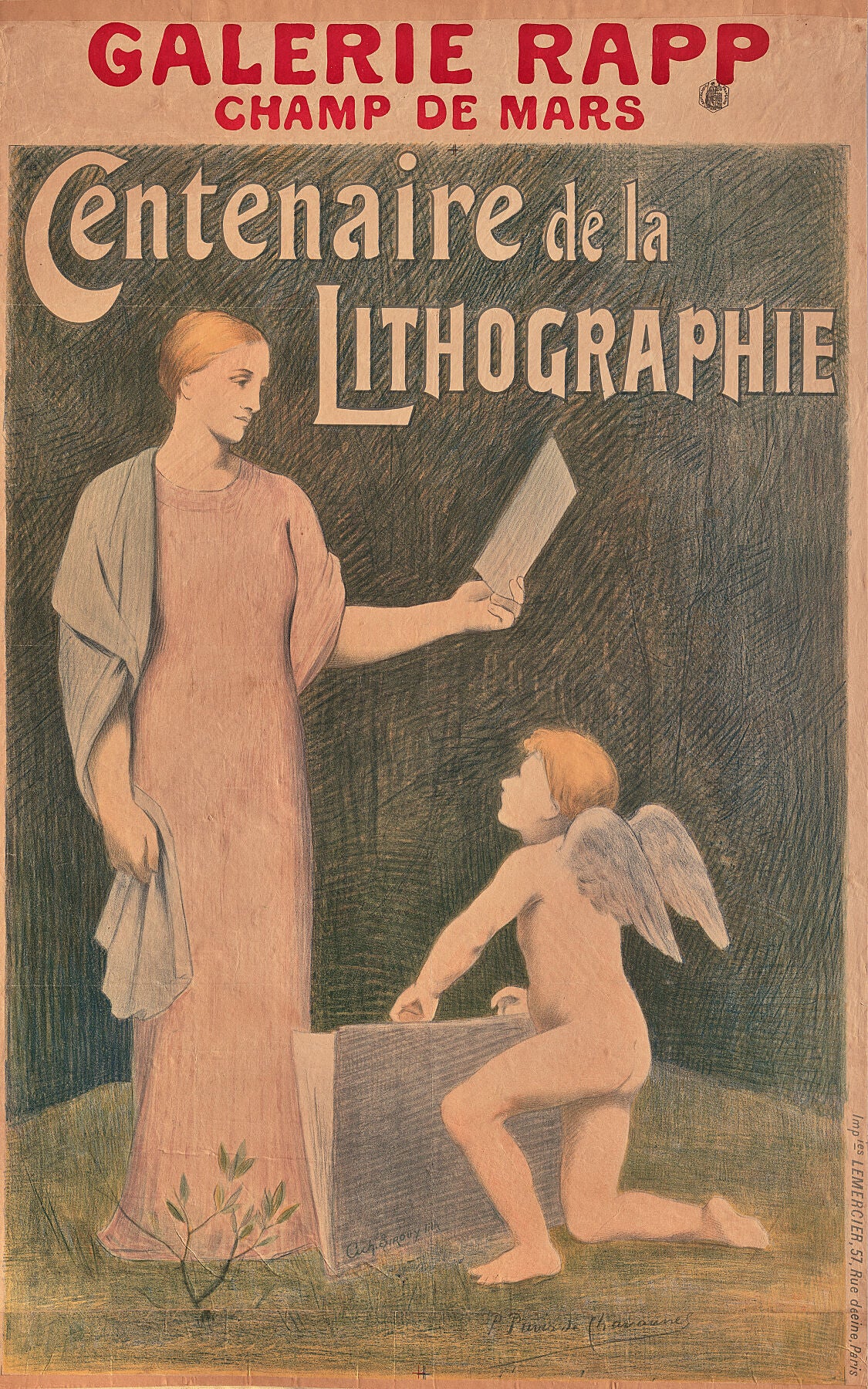 Centennial of Lithography by Pierre Puvis de Chavannes - 1895