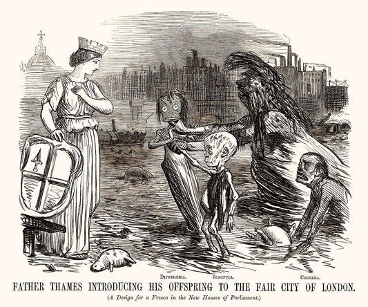 'Father Thames Introducing his Offspring to the Fair City of London' Published- 3 July 1858
