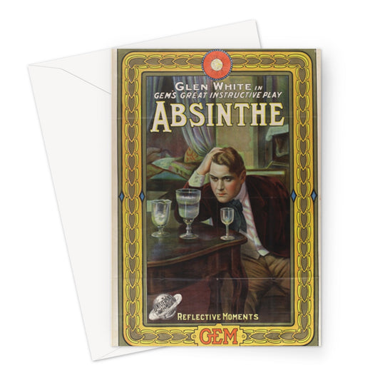 Absinthe by the Gem Motion Picture Company, 1913 - Greeting Card