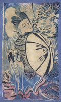 Fragment of Tie-Dyed Textile Depicting an Oriental Warrior with Shield by Carel Adolph Lion Cachet - c. 1892