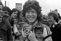 Manchester United Fan In Curly Wig by Iain SP Reid - c. 1976