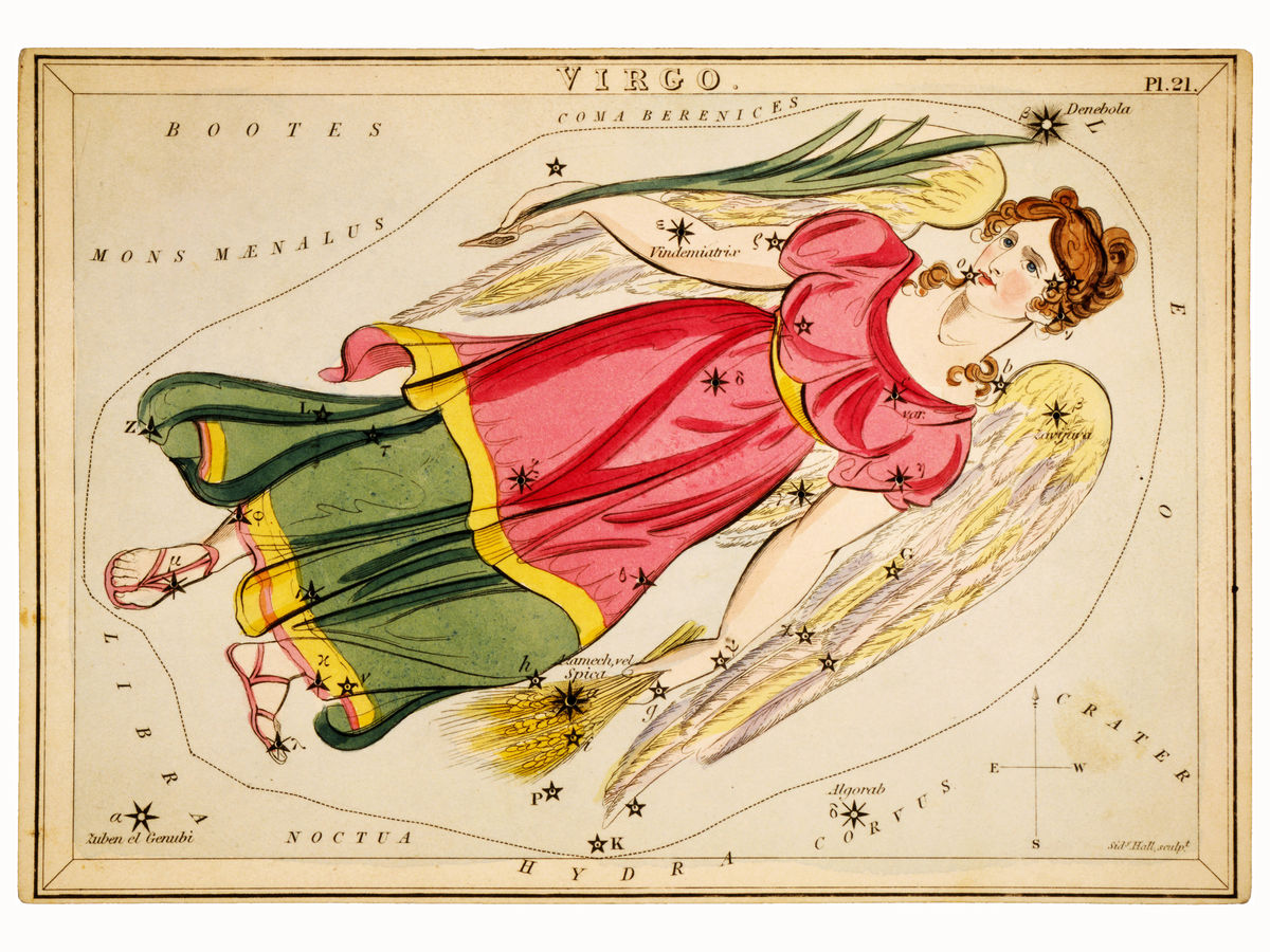 Urania’s Mirror - Virgo by Sidney Hall - 1825