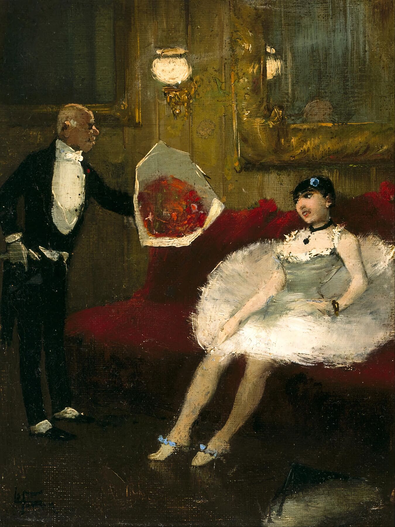 The Admirer by Jean-Louis Forain - c.1878