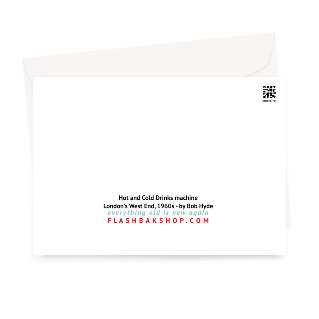 Hot and Cold Drinks Machine by Bob Hyde, 1960s - Greeting Card