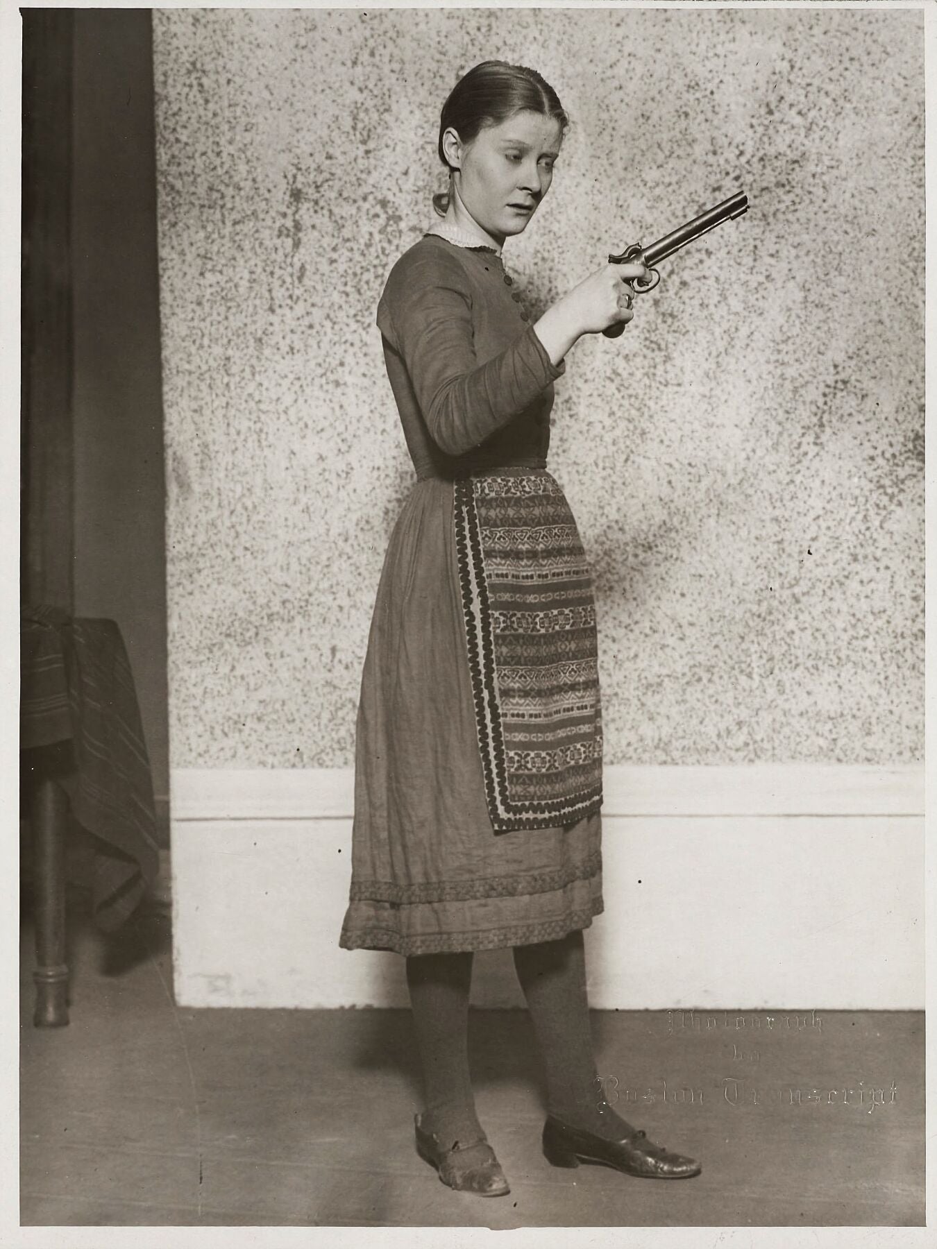 Peg Entwistle, posing in costume for a scene in Wild Duck. Circa 1925. Theatrical Portrait Photographs, TCS 28, Harvard Theatre Collection, Houghton Library, Harvard University
