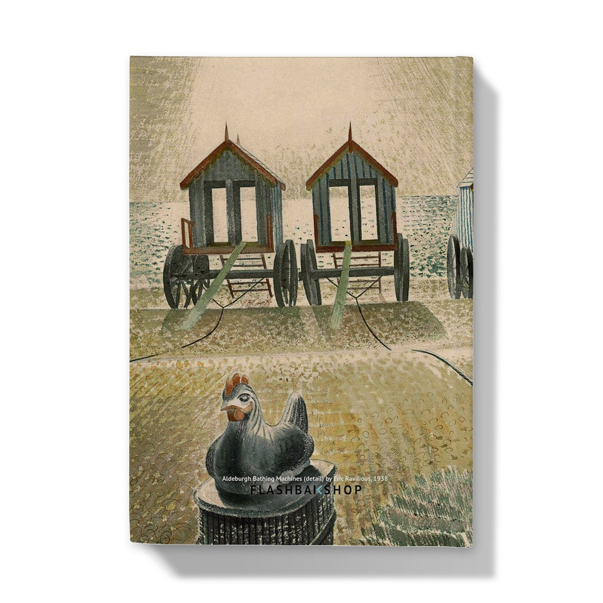 Aldeburgh Bathing Machines (detail) by Eric Ravilious, 1938 - Hardback Journal