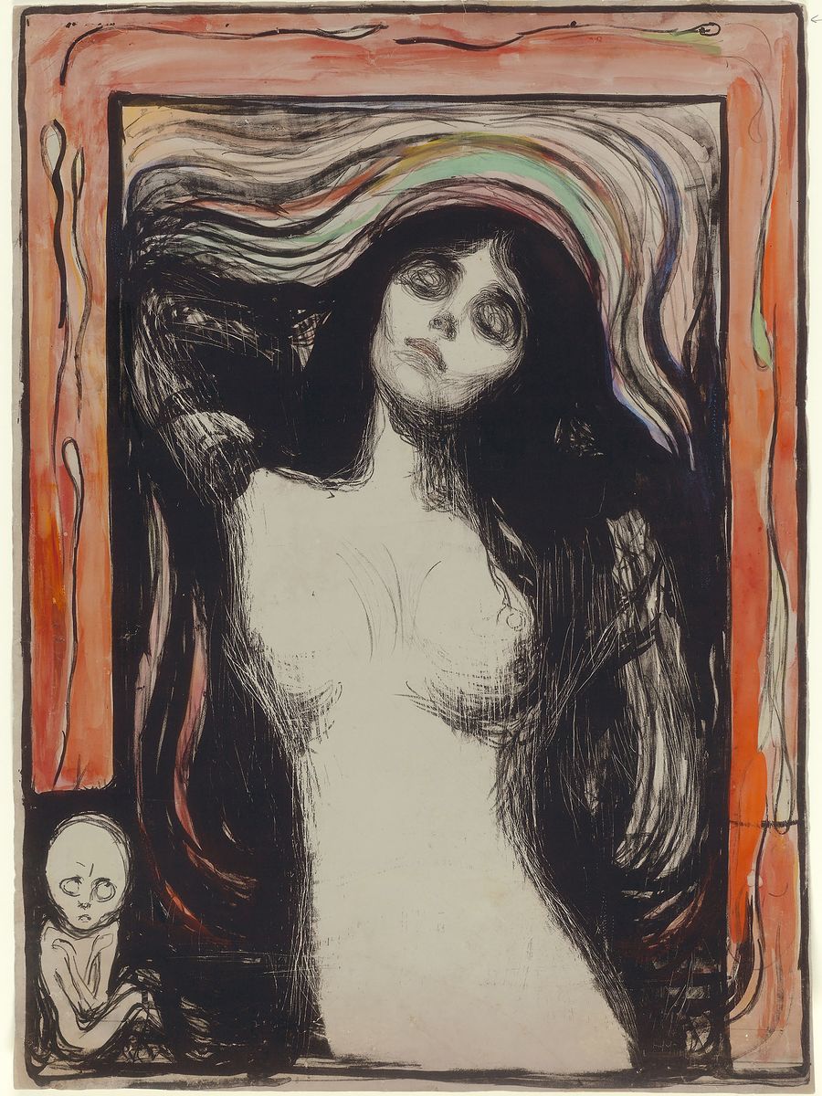 Madonna by Edvard Munch - 1895-6