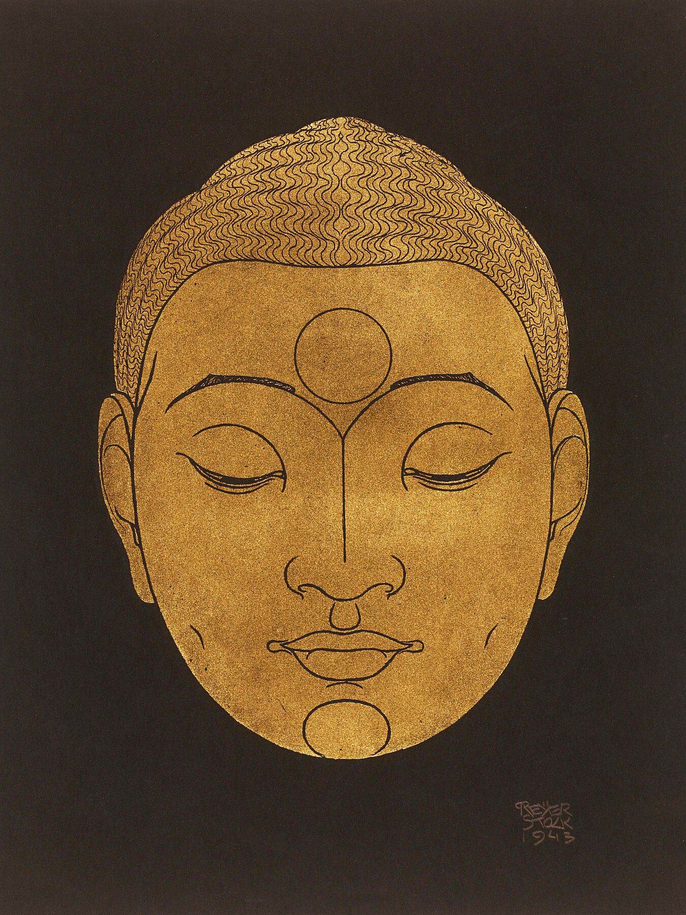 Head of Buddha by Reijer Stolk - 1943