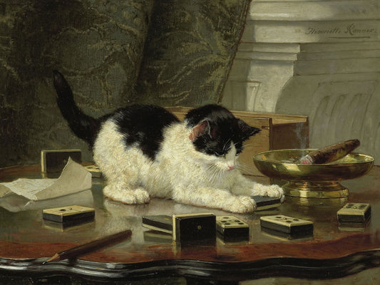 The Cat at Play by Henriëtte Ronner - c. 1860-1878