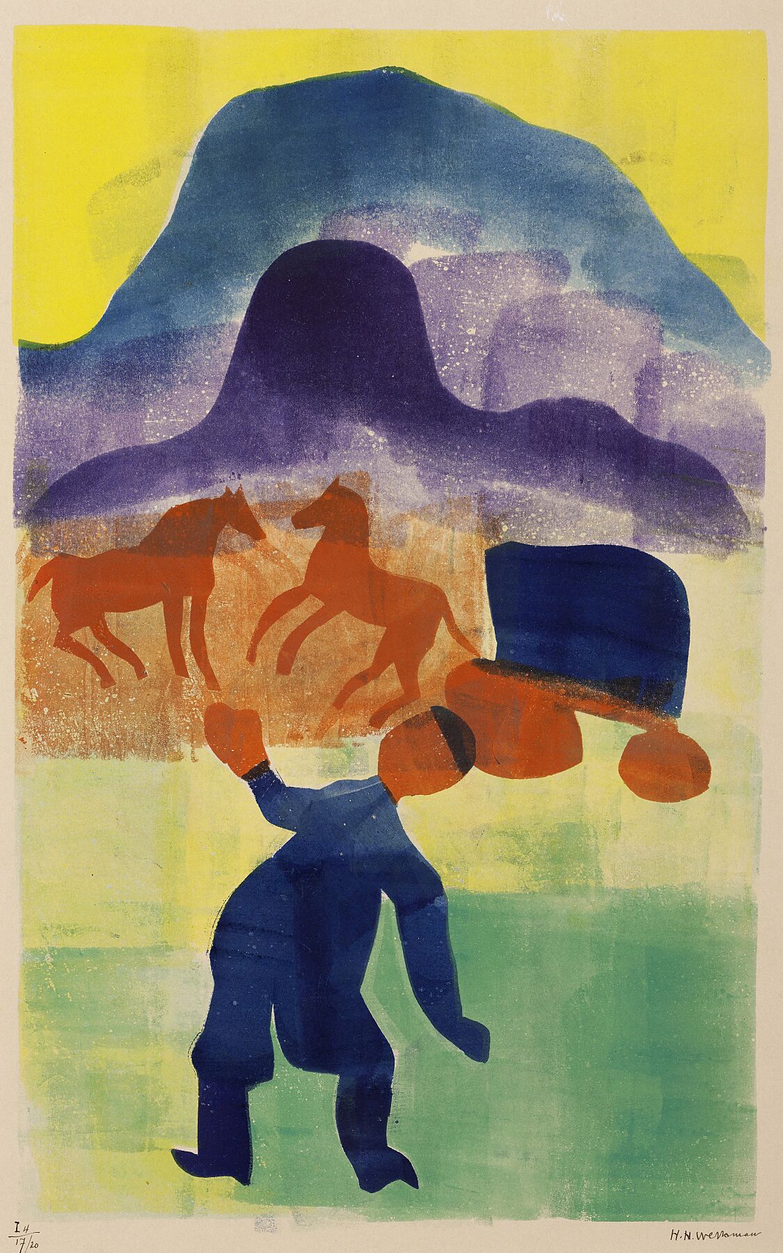 Hasidic Legends II, The Forced Return by Hendrik Nicolaas Werkman - 1942