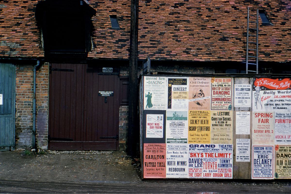 Posters in St Albans by Hardwicke Knight - c. 1955