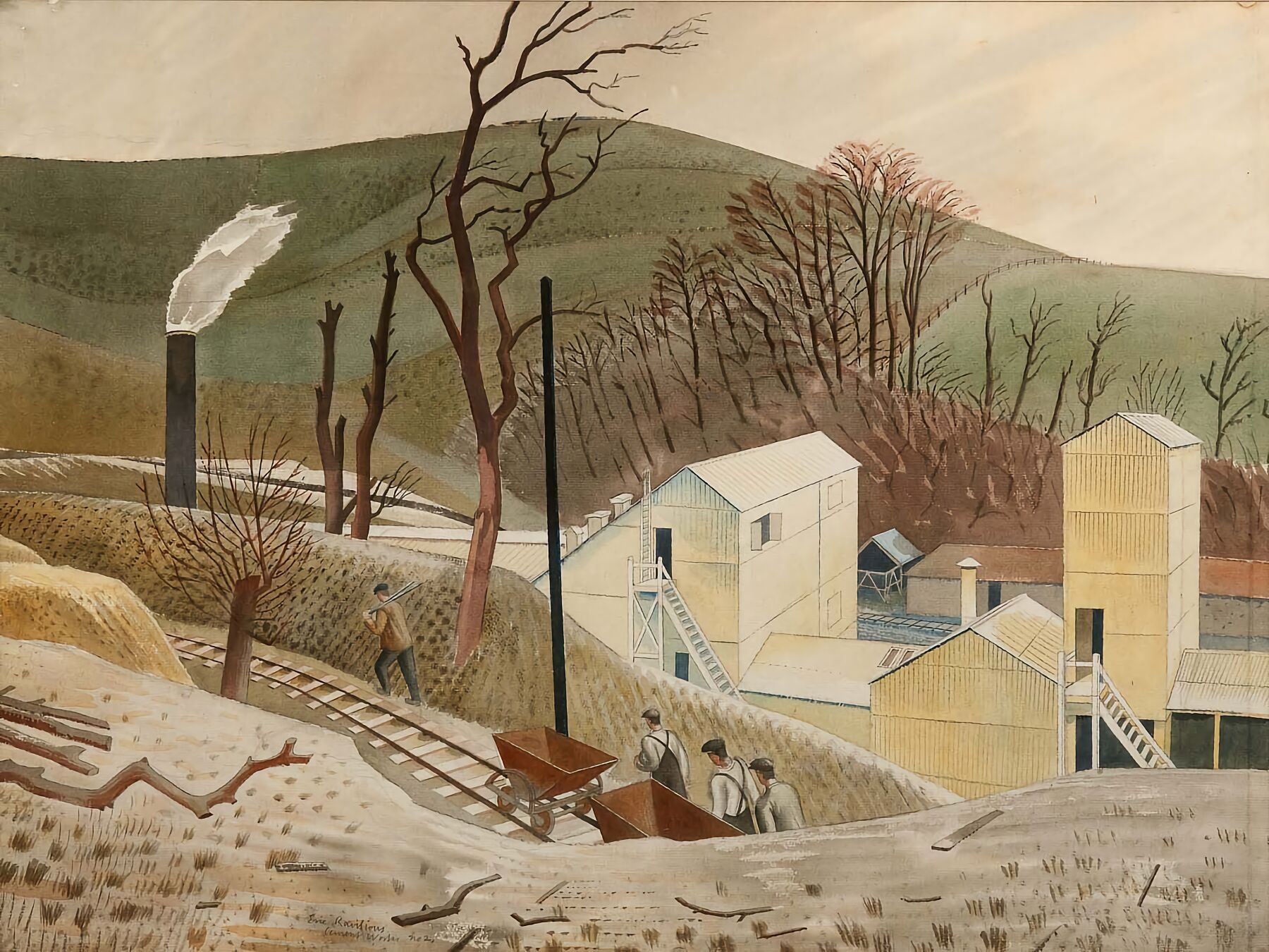 Cement Works No. 2 by Eric Ravilious - 1934