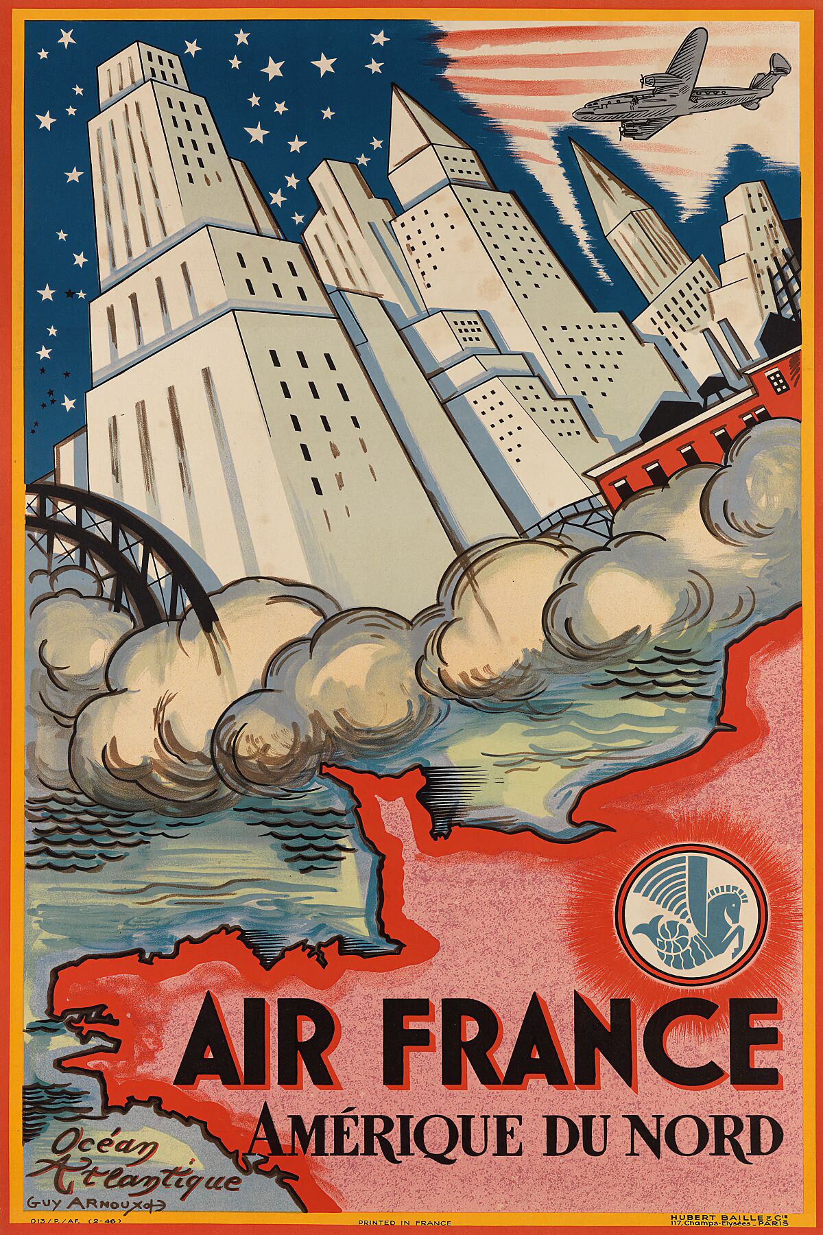 Air France por Guy Arnoux - 1946 