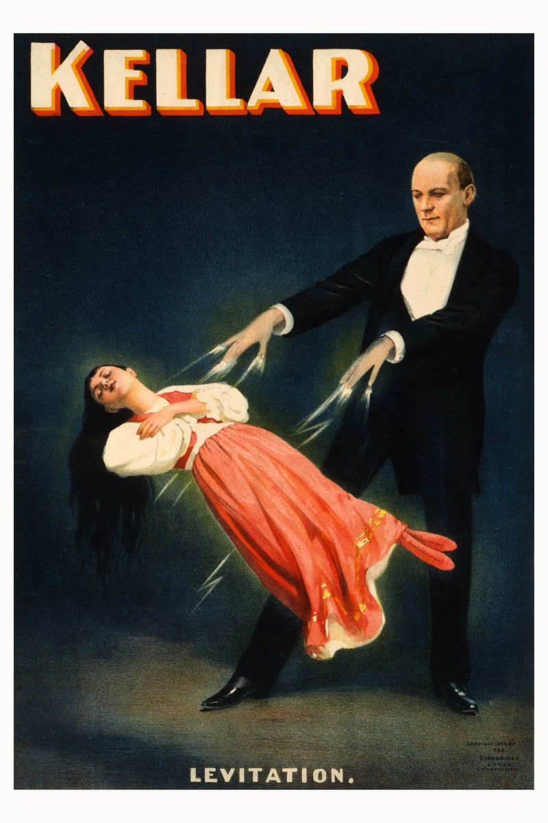 Harry Kellar, Levitation Magic Poster - 1894