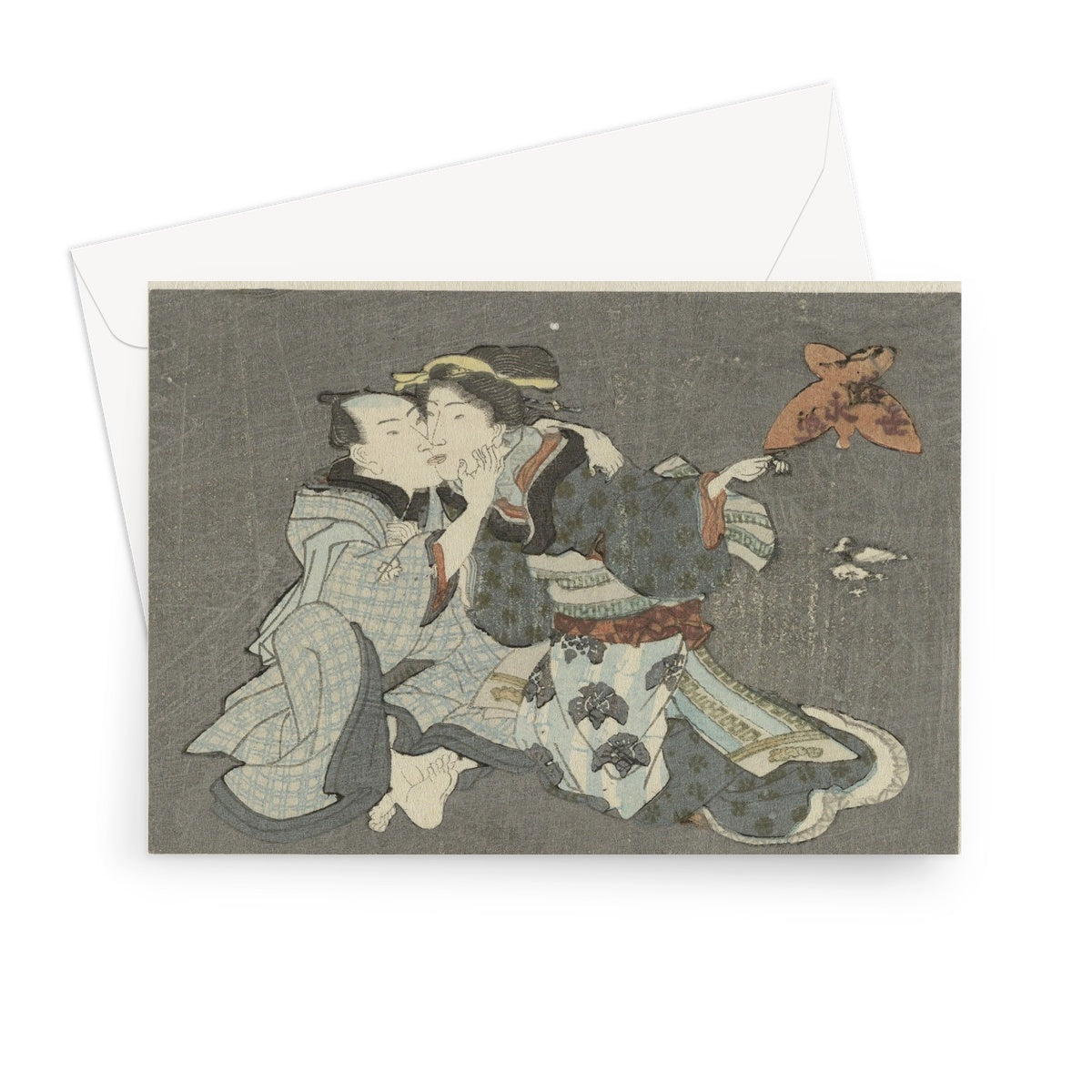 Lovers Kissing, Japan, c. 1850 - Valentine's Greeting Card