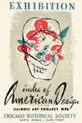 WPA Art Project poster for an exhibit: Index of American Design, Chicago Historical Society 1941