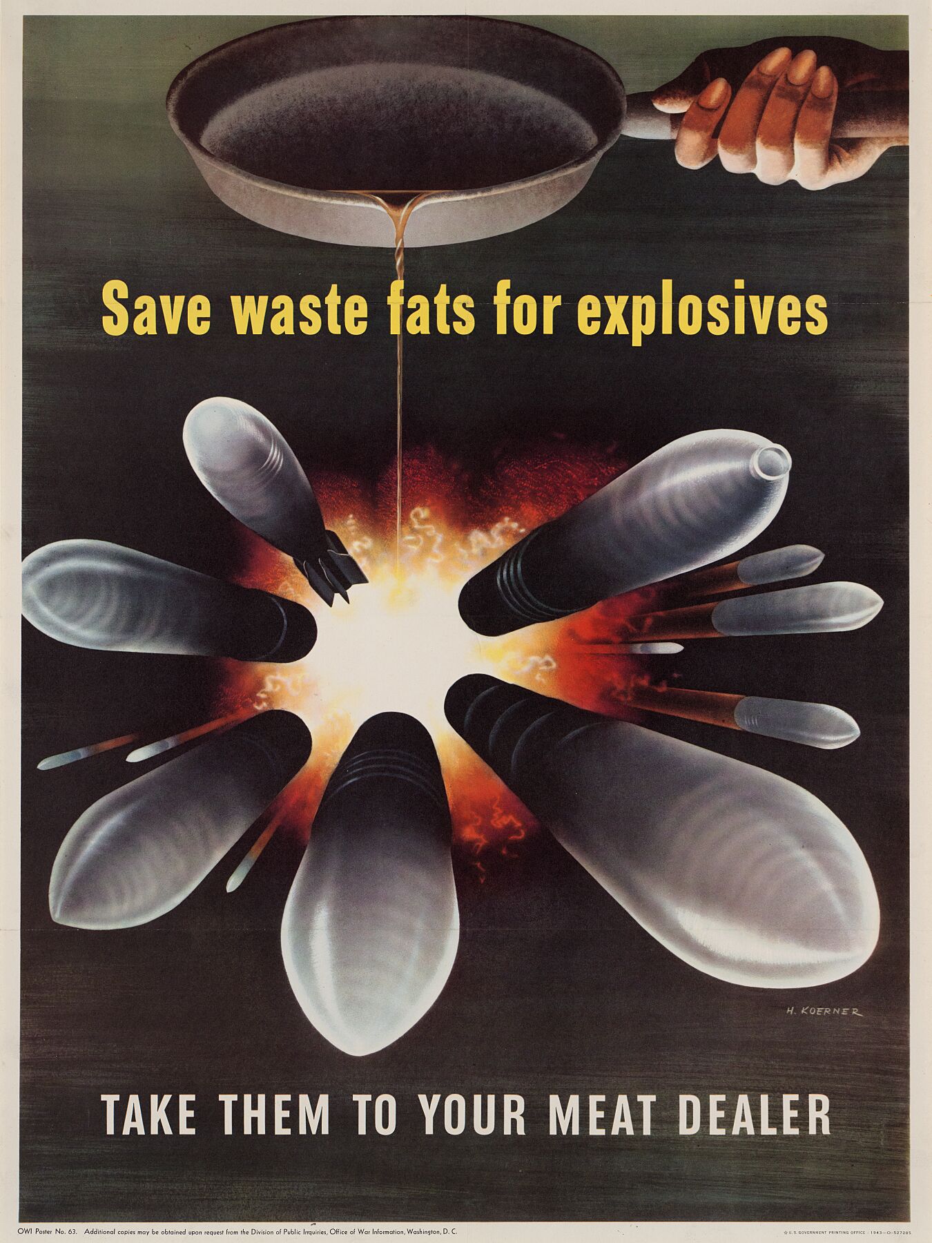 Save Waste Fats by Henry Koerner - 1943