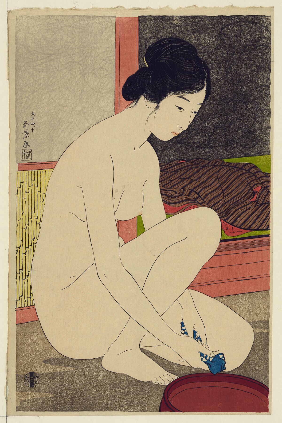 Portrait of a Japanese Woman after a Bath by Goyō Hashiguchi - 1915