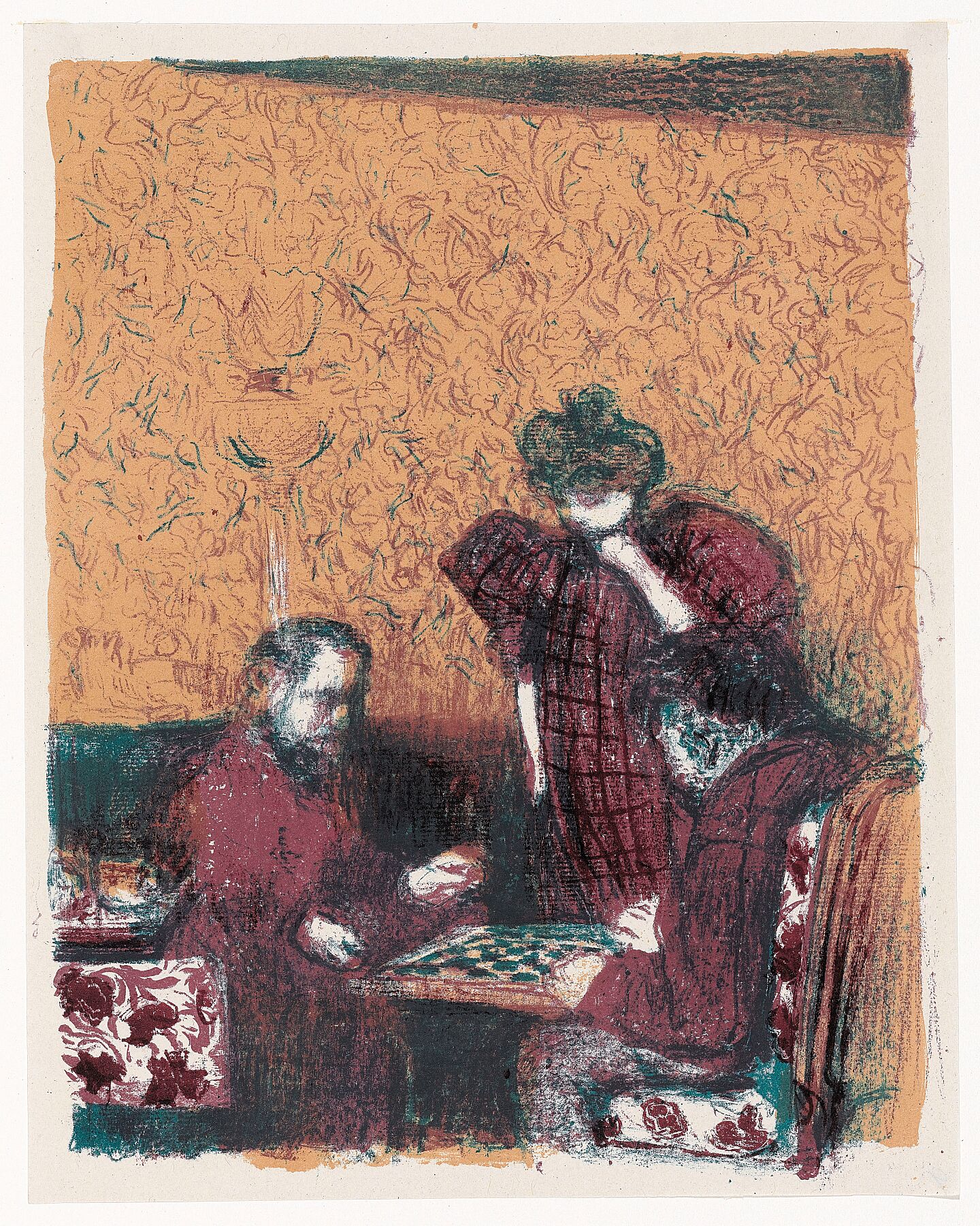 La Partie de Dames From a series of Lithographs titled Landscapes and Interiors by Edouard Vuillard 1899