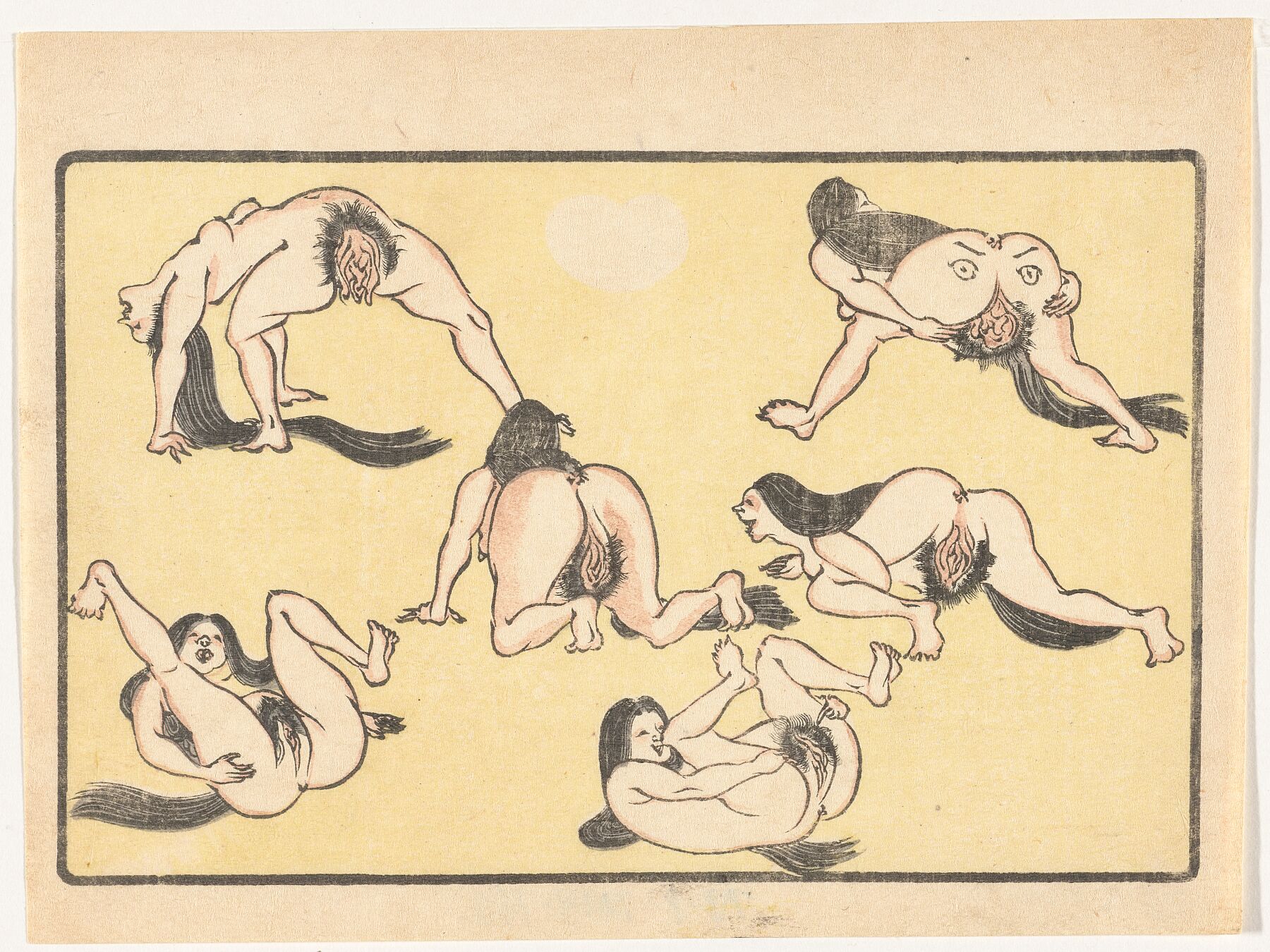 Naked Women by Kawanabe Kyôsai, c. 1870 - c. 1880