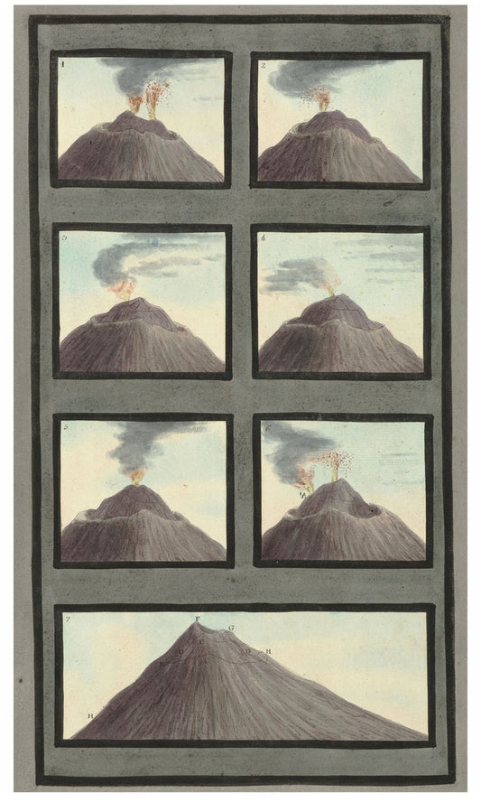 Planos de la cima del monte Vesubio - julio-octubre de 1767 