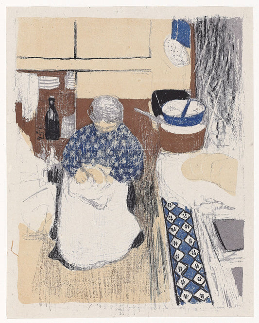 La Cuisiniere - The Cook From a series of Lithographs titled Landscapes and Interiors by Edouard Vuillard 1899