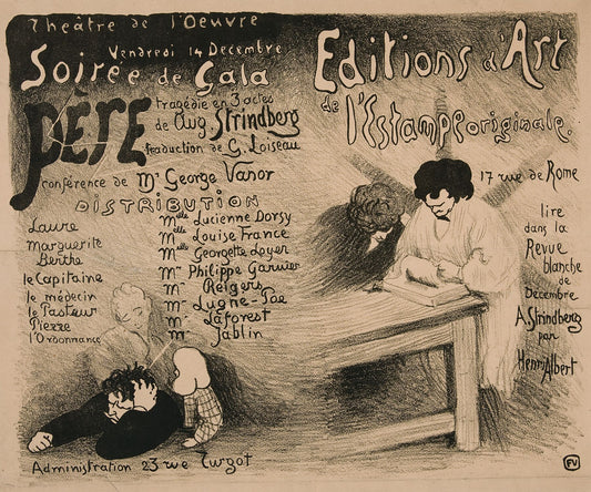 Program for Théâtre de l’Oeuvre by Félix Edouard Vallotton - 1894