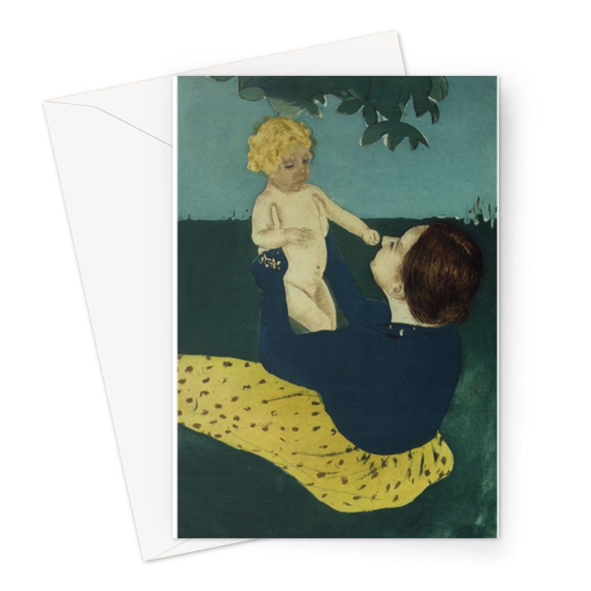 Under the Chestnut Tree by Mary Cassatt, c.1898 - Greeting Card