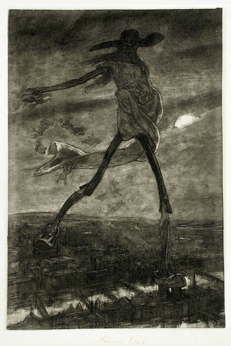 Satanás sembrando la cizaña de Félicien Rops - 1906 