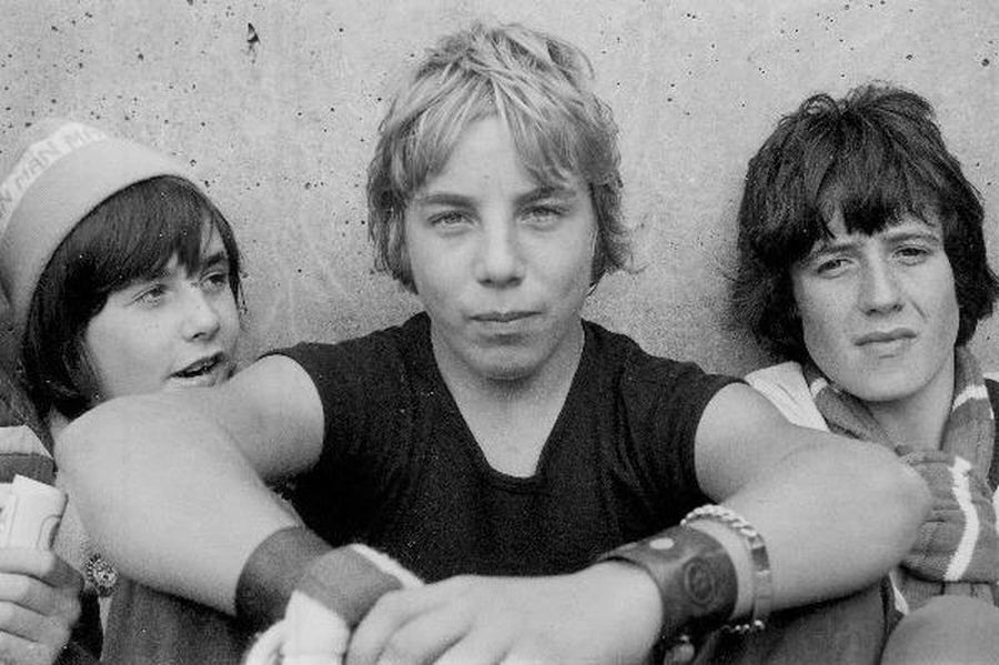 Three Man City Lads and The Camera by Iain SP Reid  - c. 1976