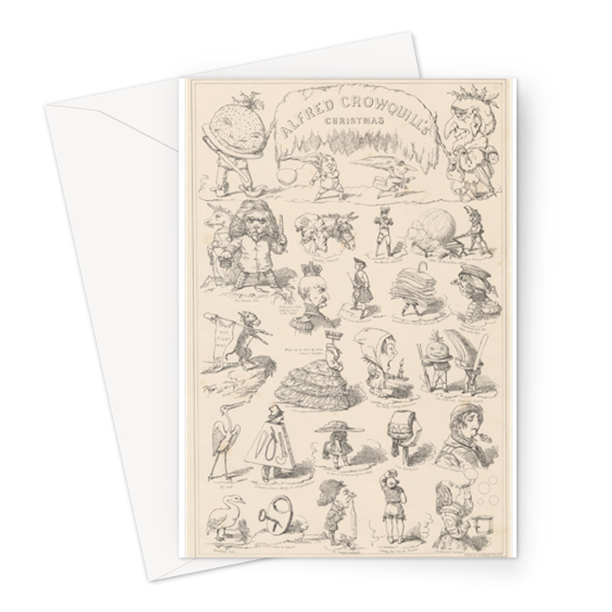 Alfred Crowquill's Christmas by Alfred Henry Forrester, c.1860 - Greeting Card