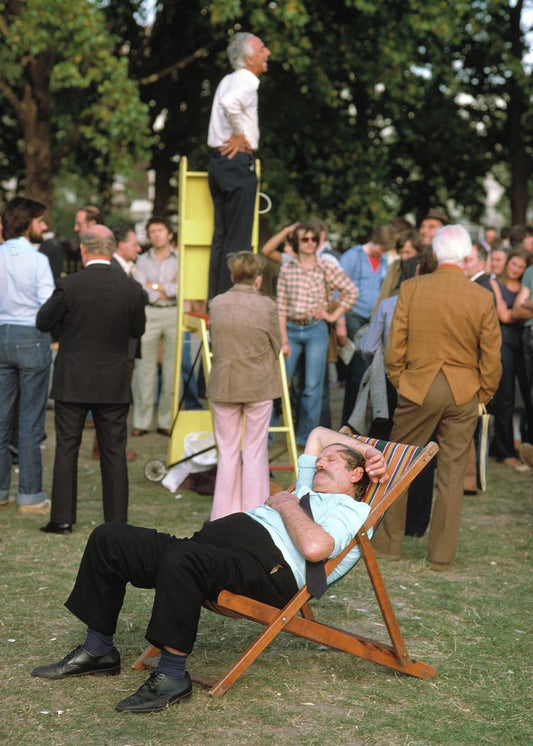 Man Sleeping at Speakers' Corner in London by George Kindbom - 1979