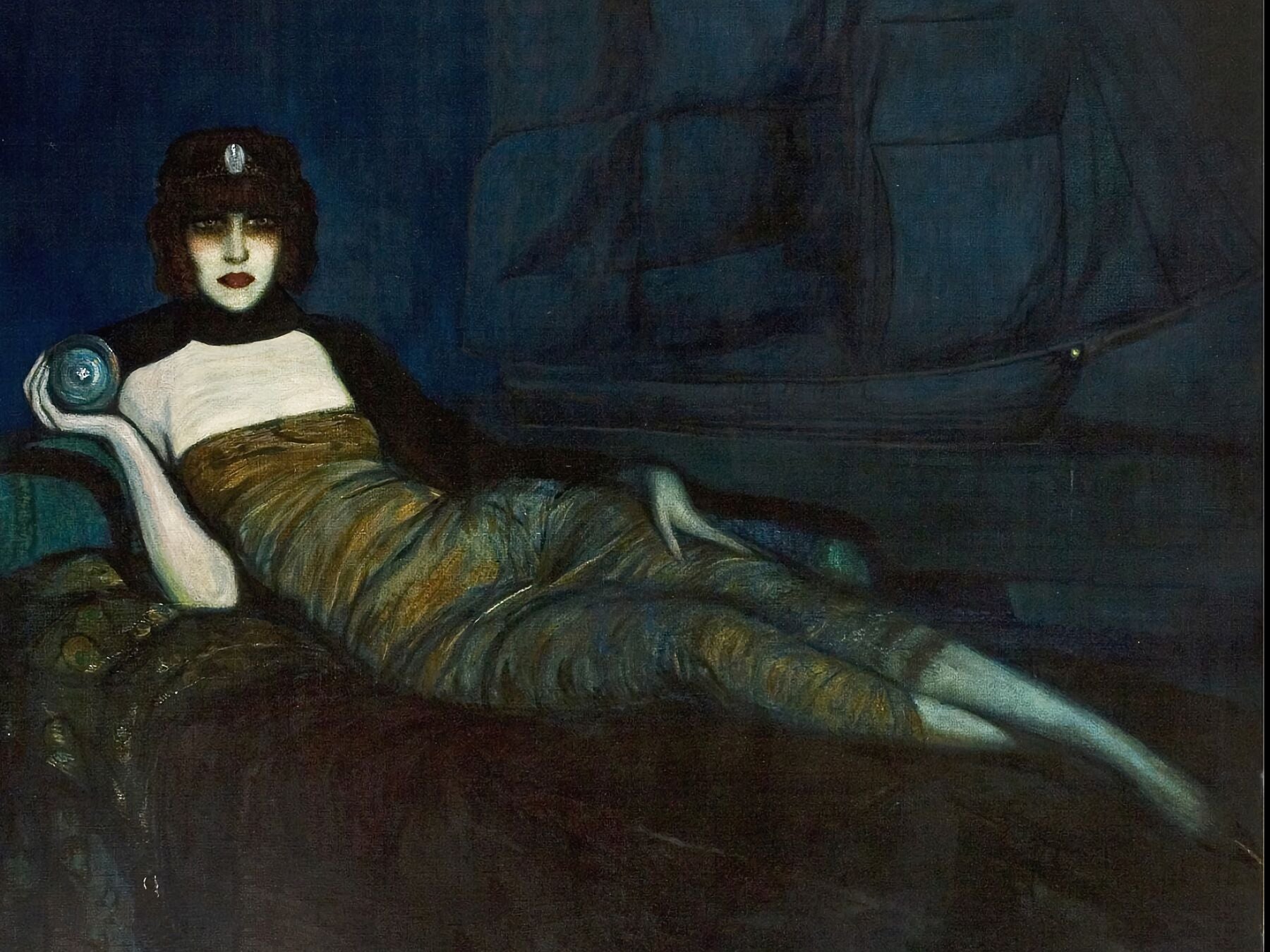 Marchesa Luisa Casati Portrait by Federico Beltran Masses - 1920