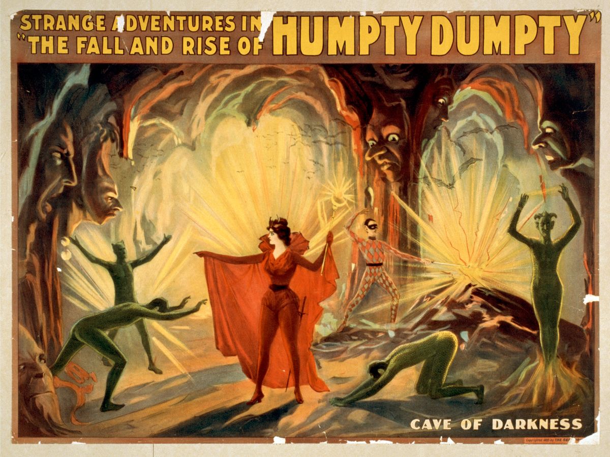 Strange adventures in The fall and rise of Humpty Dumpty, Cave of Darkness