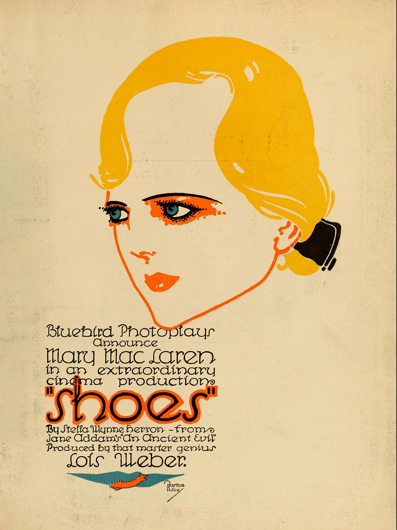 Advertisement in The Moving Picture World for the American film Shoes - 1916