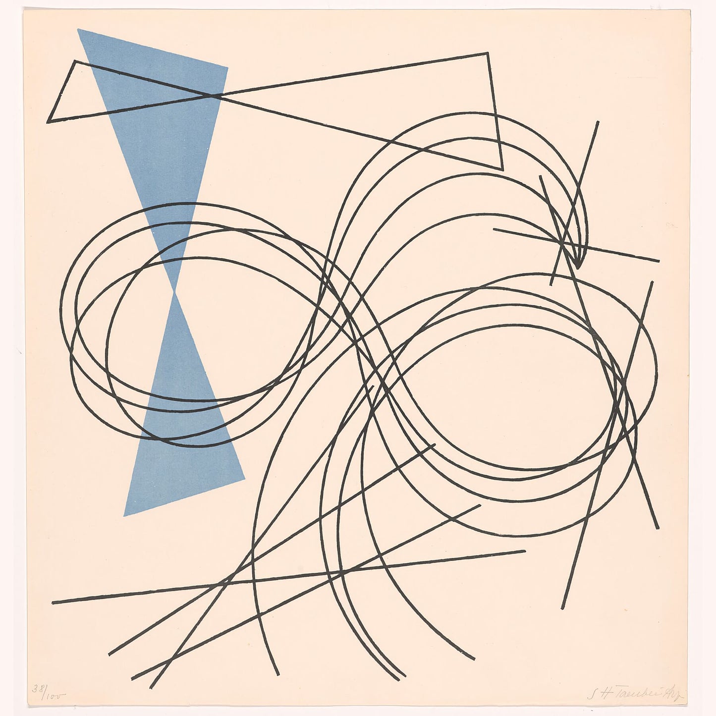 Plate (folio 15) from 5 Constructionen + 5 Compositionen by Sophie Taeuber-Arp - 1941